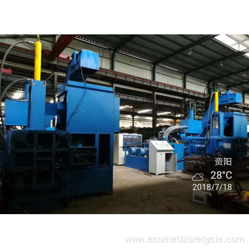 Horizontal Scrap Steel Shavings Briquetting Press Machine